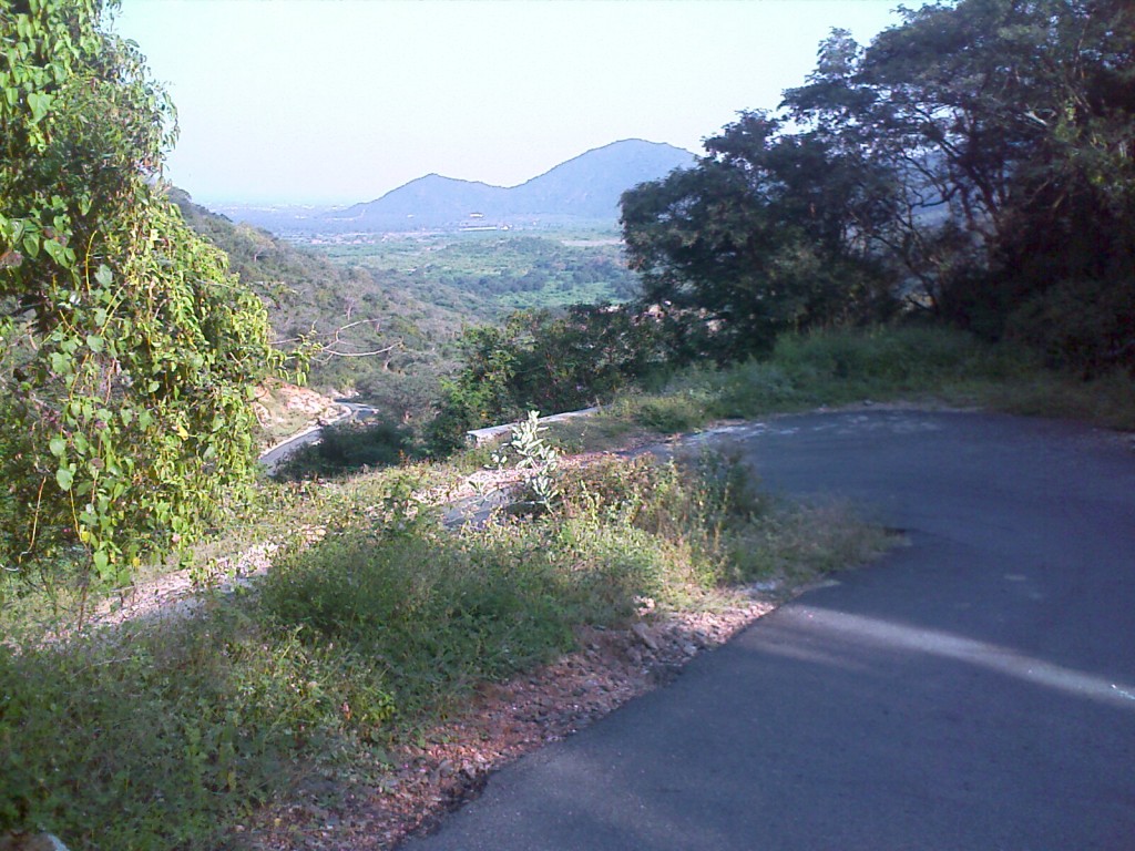 Balamalai view from top of the hill roads and valley