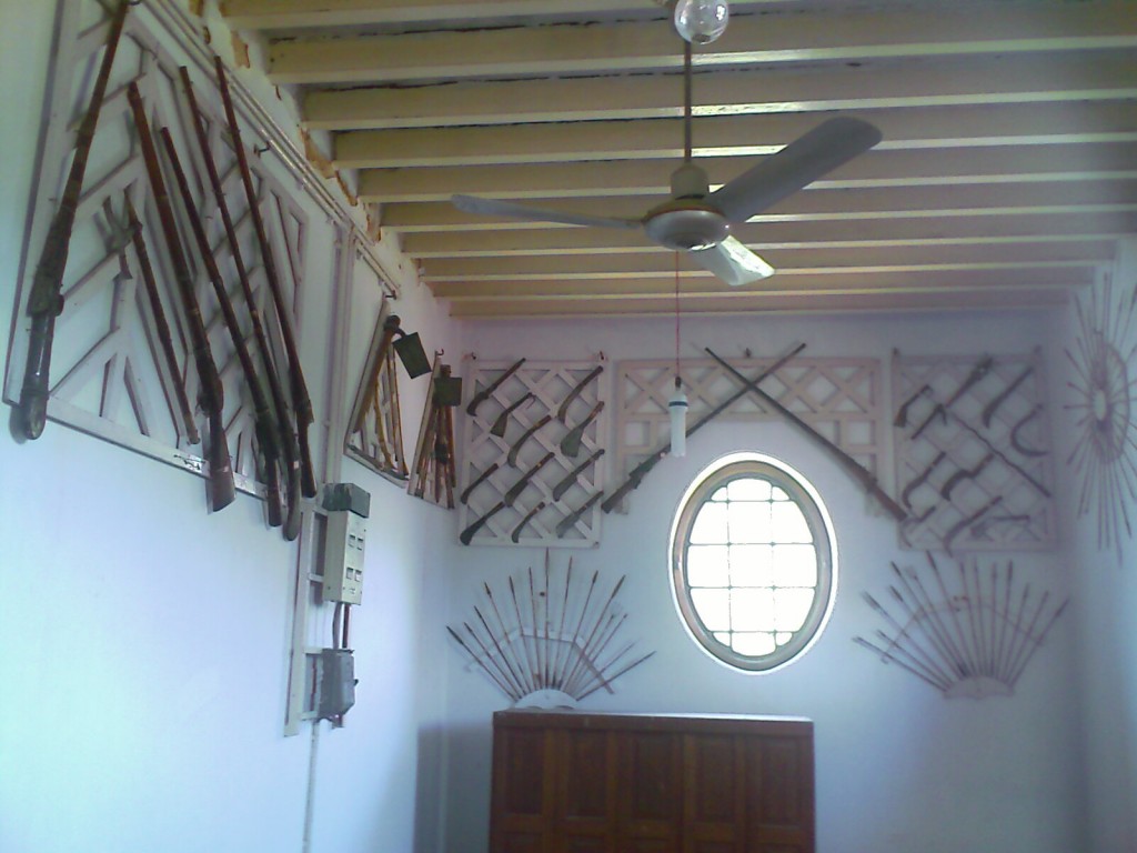 weapons used to hunt on display at the gass forest museum coimbatore